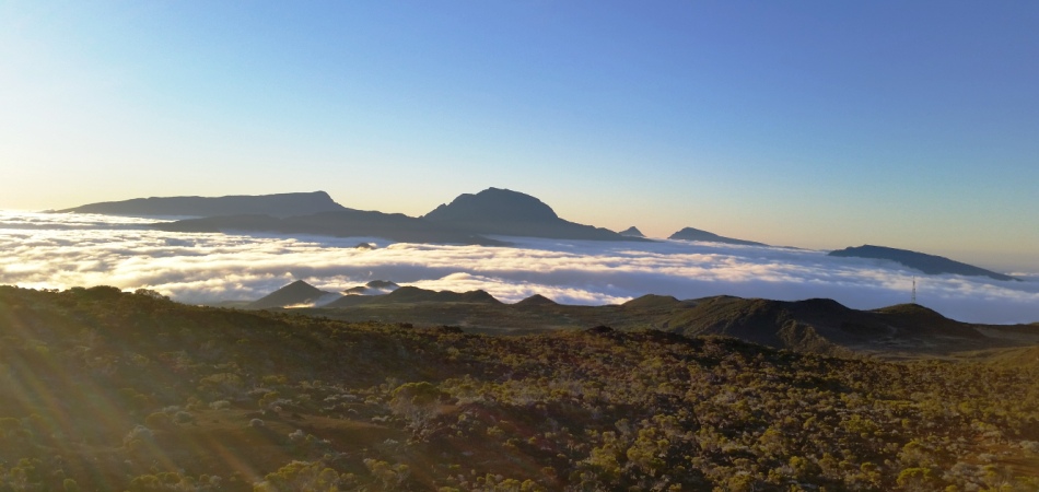 Piton des Neiges au coucher du soleil